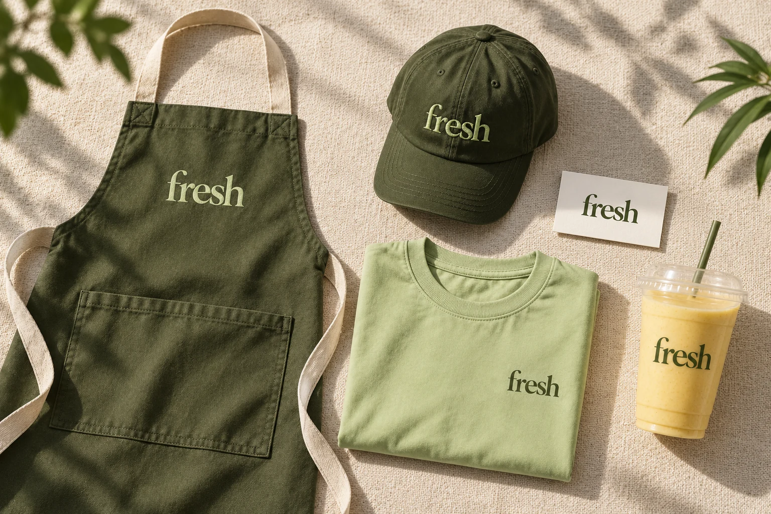 Uniforme e acessórios da marca fresh